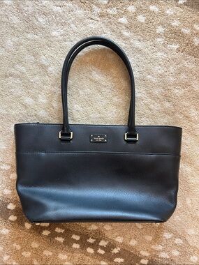 Kate Spade Black Leather Tote Bag